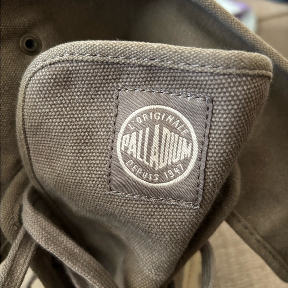 Palladium Pampa Pelaton Combat Boots Size 9 Women’s Beige Khaki Calf Buckles - Picture 5 of 12